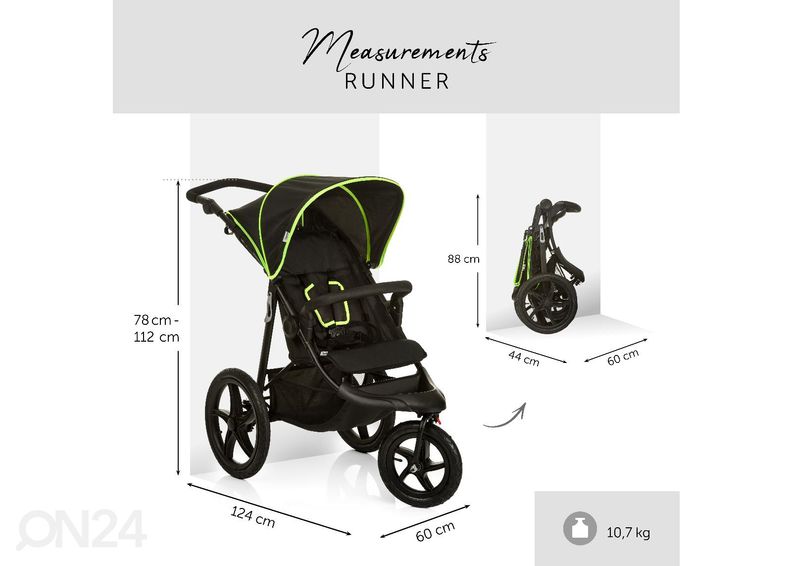 Коляска Hauck Comfort Runner черный/неоново-желтый увеличить