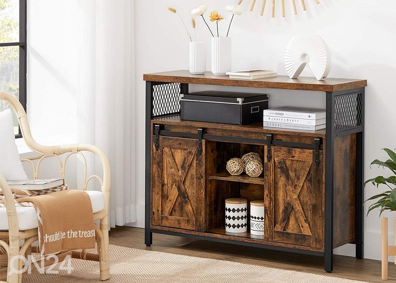 Комод, коричневый/чёрный увеличить