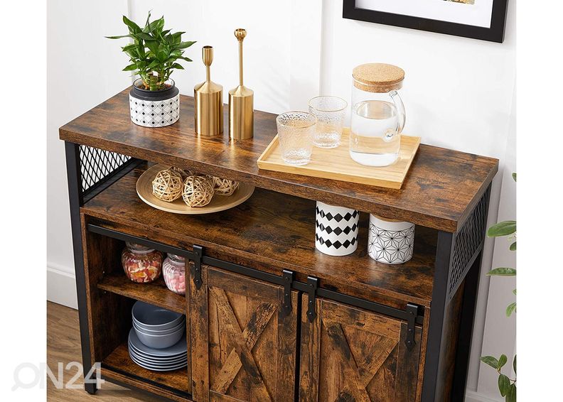 Комод, коричневый/чёрный увеличить