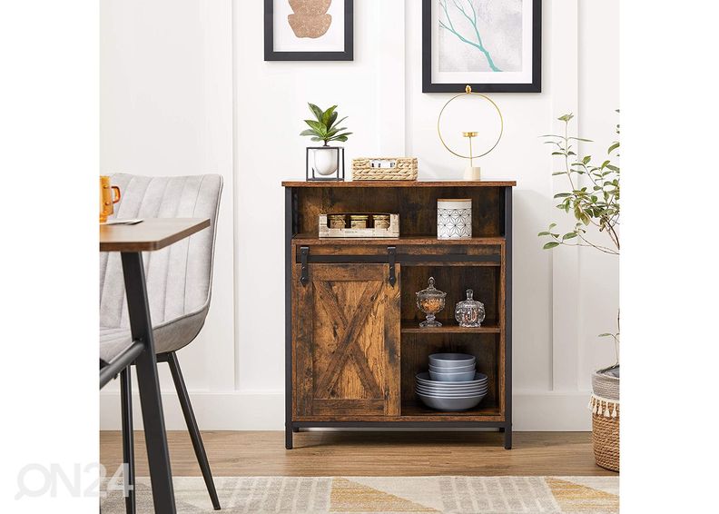 Комод, коричневый/чёрный увеличить