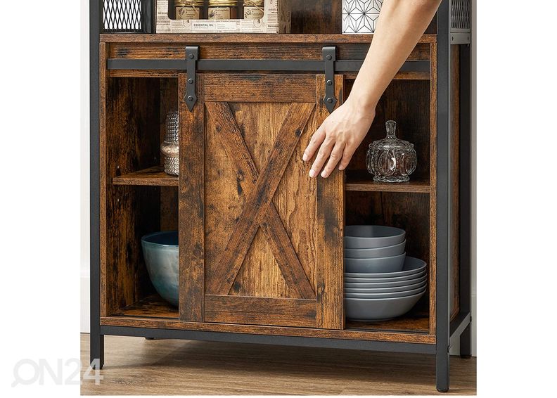 Комод, коричневый/чёрный увеличить