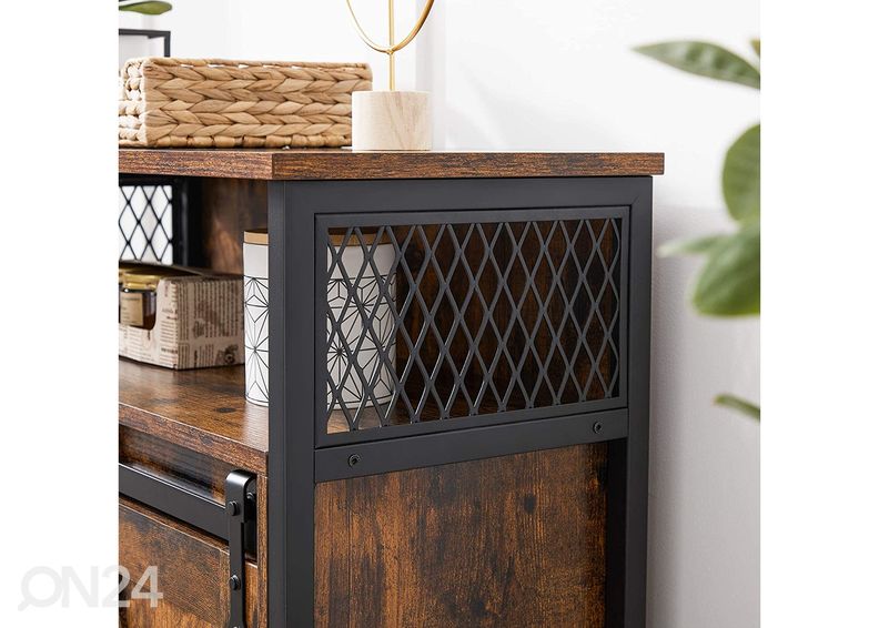 Комод, коричневый/чёрный увеличить