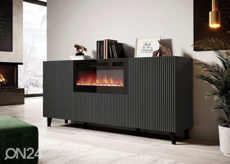 Комод с электрокамином Vamos Grey 181 см увеличить