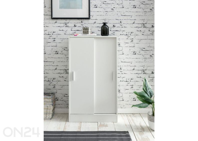 Комод/шкаф с раздвижными дверцами 60 см, белый увеличить