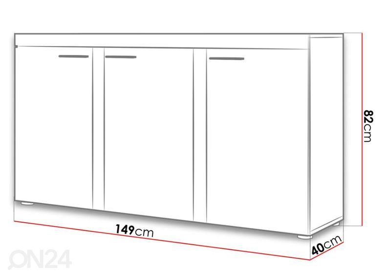 Комод 149 cm увеличить размеры