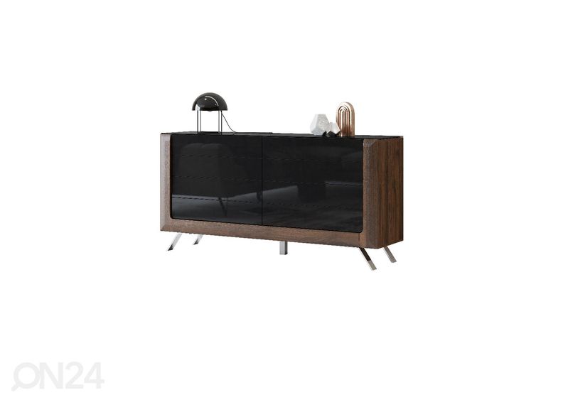 Комод Cassandra 161 cm, орех/черный глянцевый увеличить