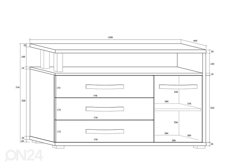 Комод Cloghroe 120 cm увеличить