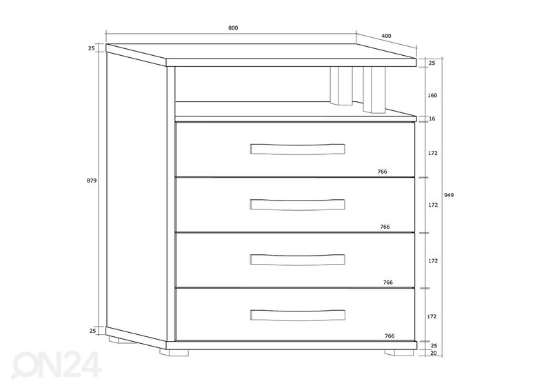 Комод Cloghroe 80 cm увеличить
