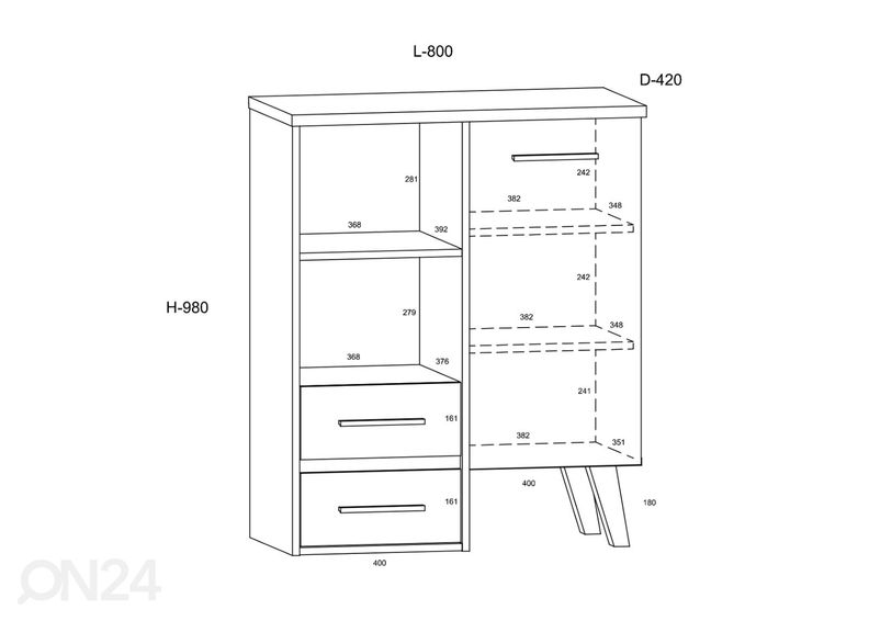 Комод Clon 80 cm увеличить