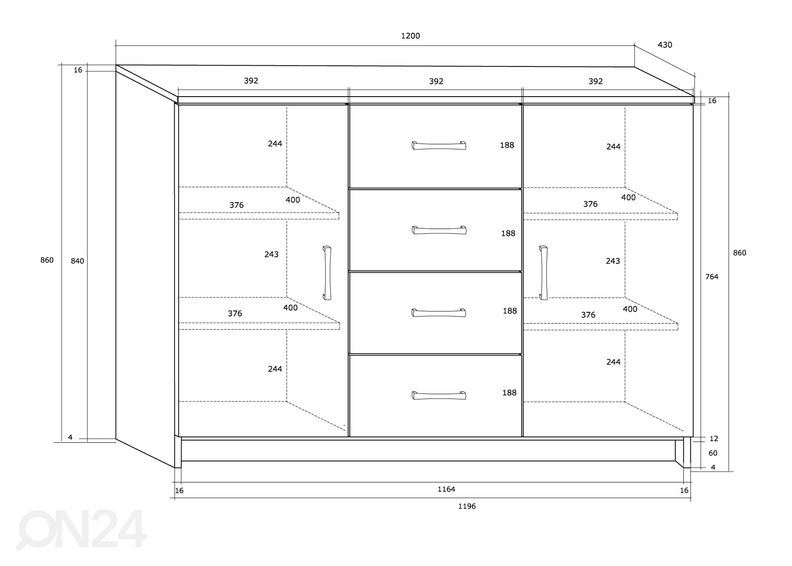 Комод Drimo 120 cm увеличить