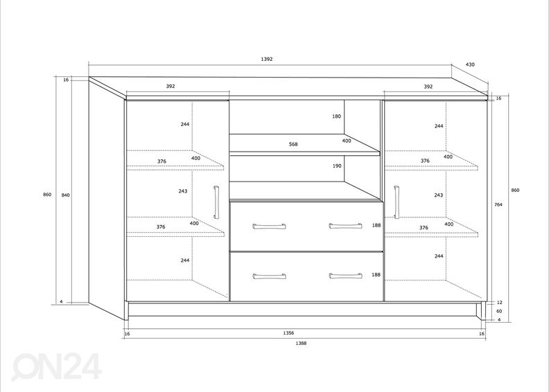 Комод Drimo 140 cm увеличить