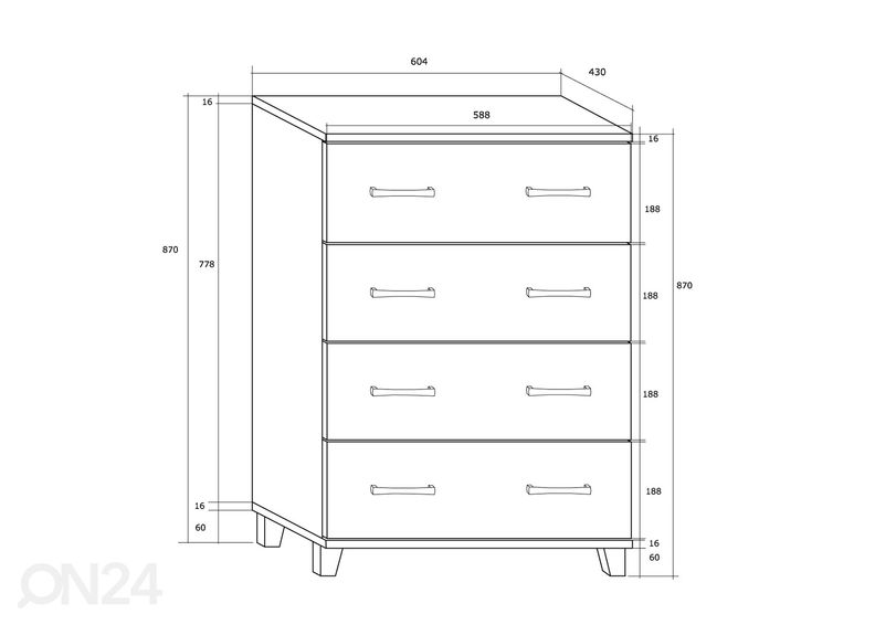 Комод Drimo 61 cm увеличить