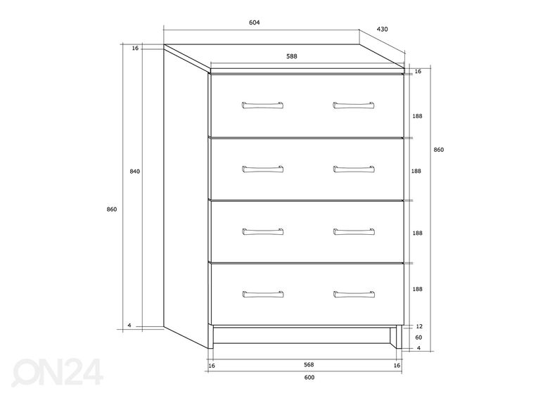 Комод Drimo 61 cm увеличить