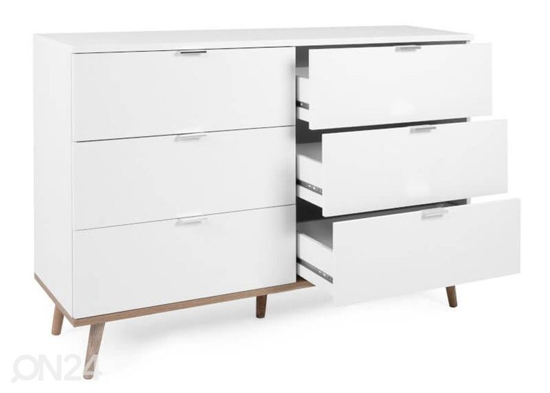Комод Göteborg белый/сонома дуб увеличить