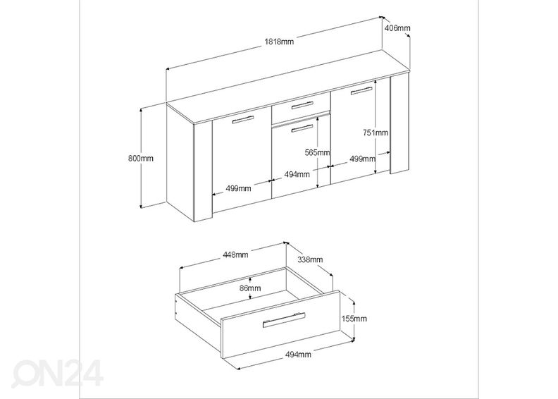 Комод Helma 184 cm увеличить