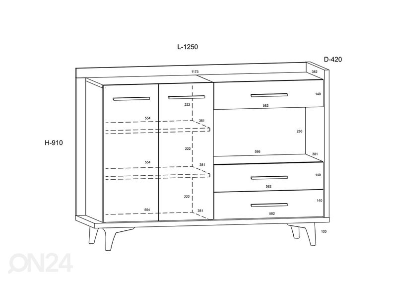 Комод Kinsale 125 cm увеличить