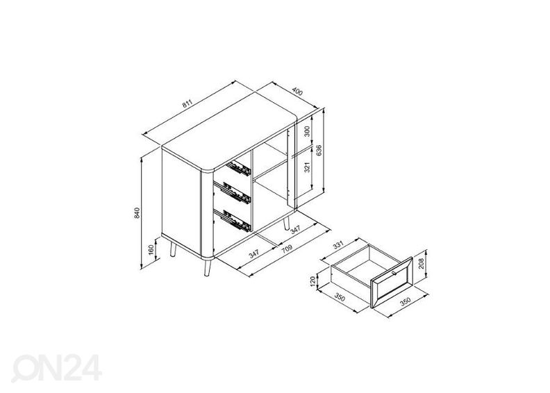Комод Kuta, сонома дуб увеличить