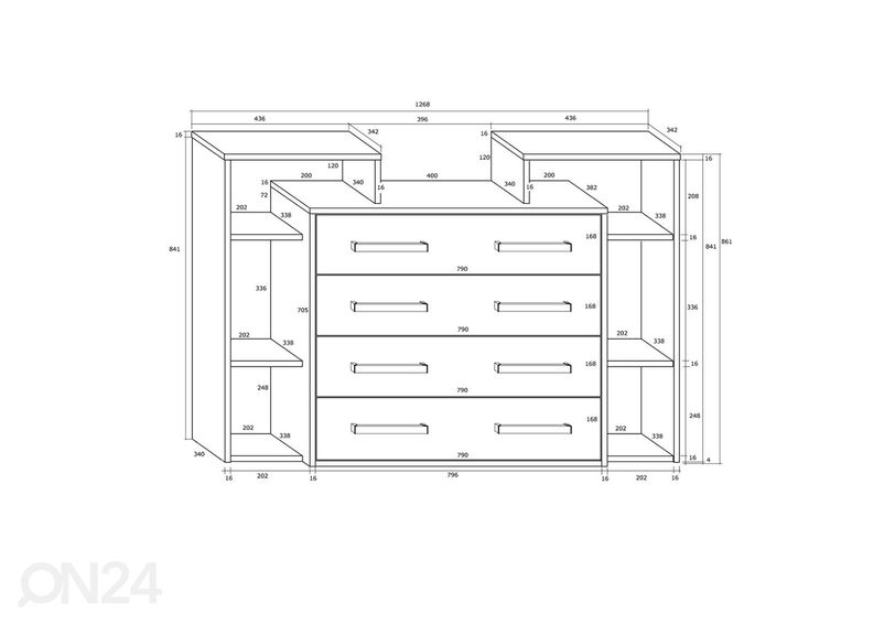 Комод Macroom 127 cm увеличить