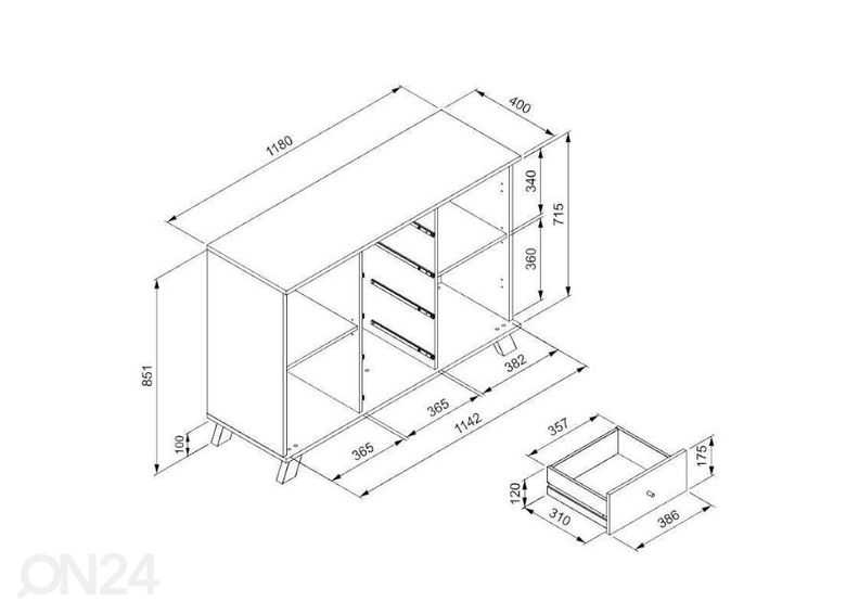 Комод Medan 118 cm увеличить