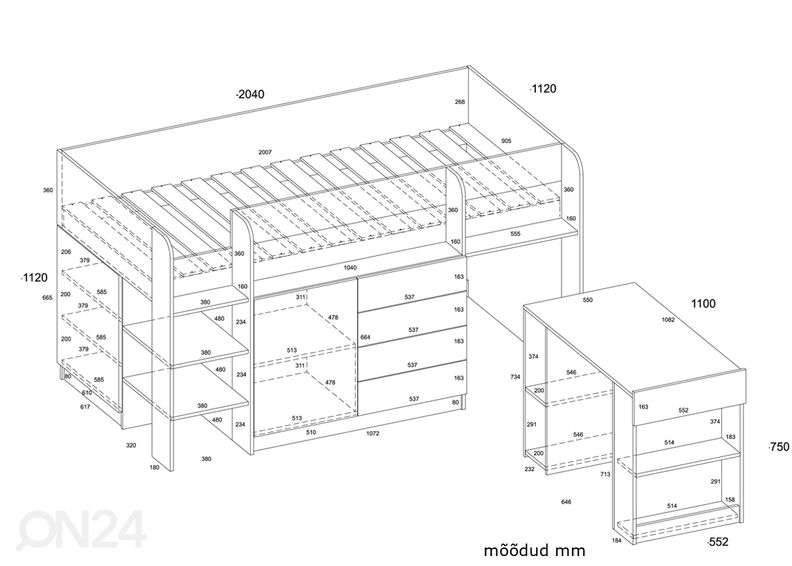Компактная кровать Baltimore увеличить