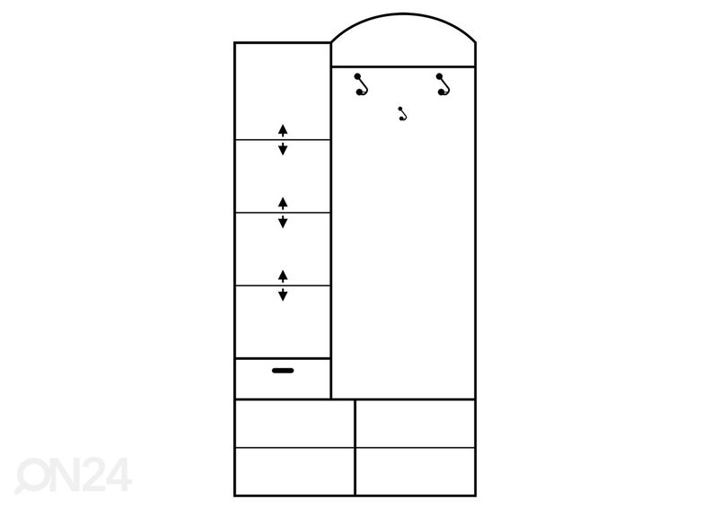Комплект в прихожую 100 cm увеличить