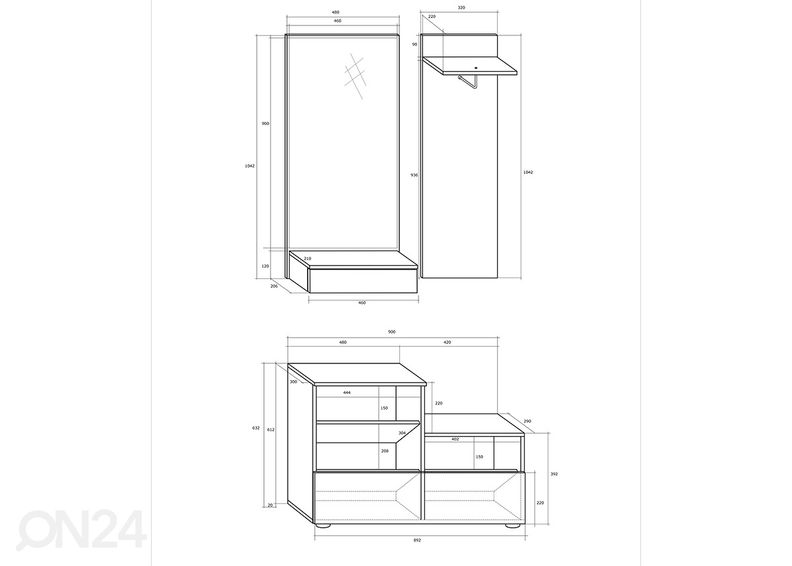 Комплект в прихожую увеличить