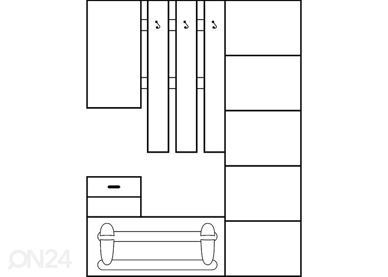 Комплект в прихожую Drimo I 155 см увеличить