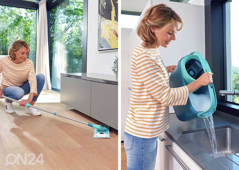 Комплект для уборки пола Leifheit Clean Twist M Ergo с колесиками увеличить