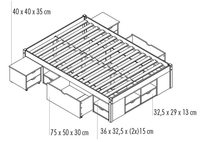 Комплект кровати Claas 160x200 cm увеличить