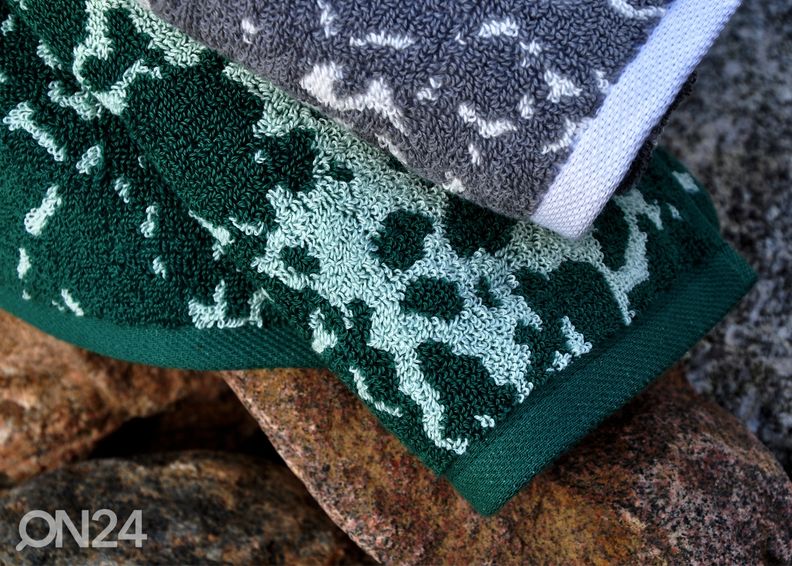 Комплект махровых полотенец Marble зелёный, 2 шт увеличить