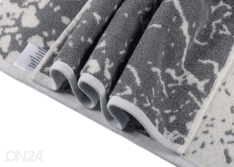 Комплект махровых полотенец Marble серый, 2 шт увеличить
