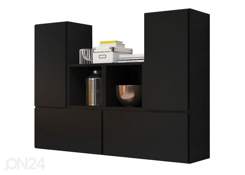 Комплект настенных шкафов и полок увеличить