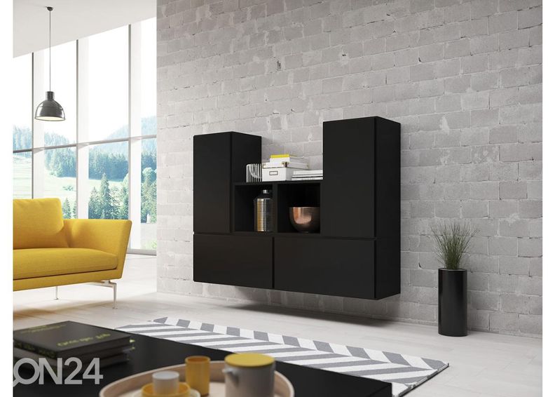 Комплект настенных шкафов и полок увеличить