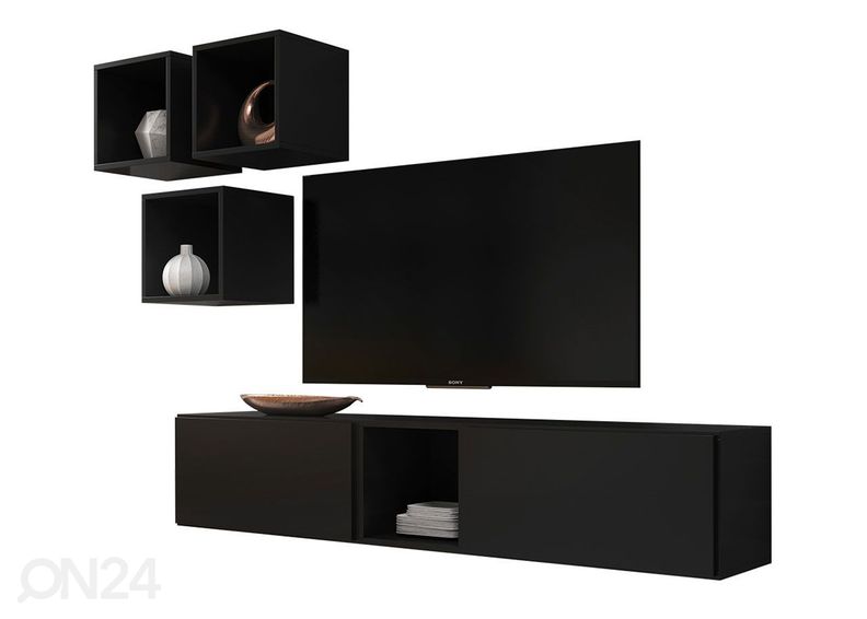 Комплект настенных шкафов и полок увеличить