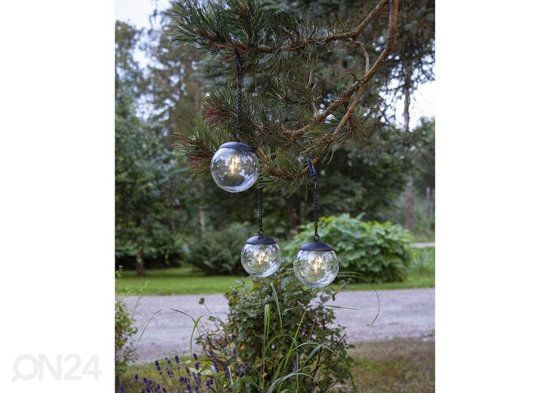 Комплект подвесных светильников с солнечной панелью Globe 3 шт увеличить