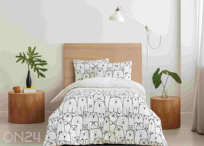 Комплект постельного белья Медведи, пододеяльник 150х210 см + наволочка 50х60 см увеличить