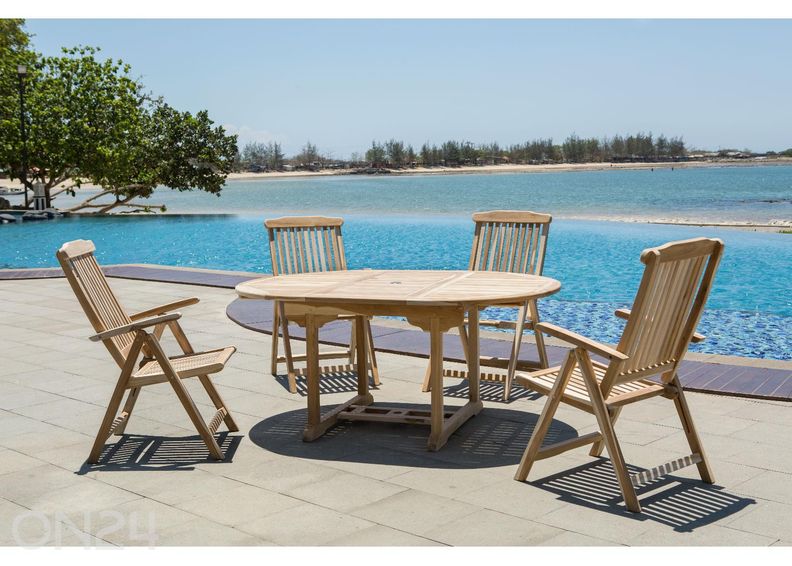 Комплект садовой мебели 4 стула + раздвижной стол увеличить