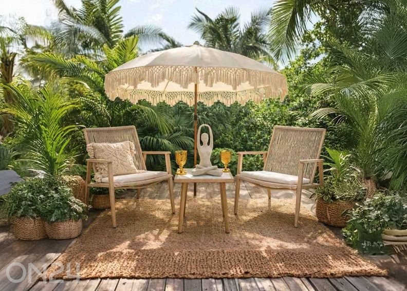 Комплект садовой мебели Pisa стол + 2 стула, серый увеличить