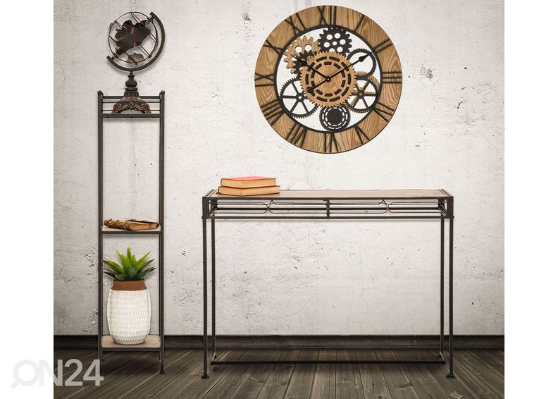 Консольный стол Industrial, чёрный/коричневый увеличить