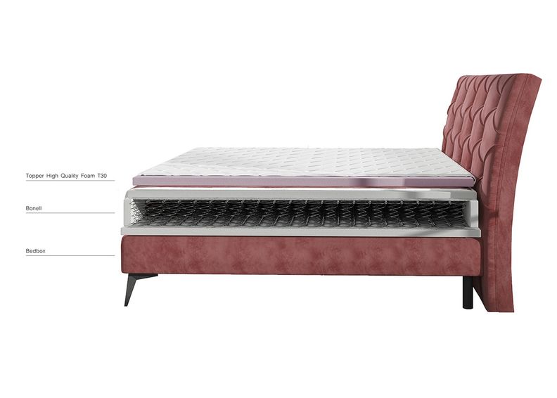 Континентальная кровать с ящиком 140x200 cm увеличить