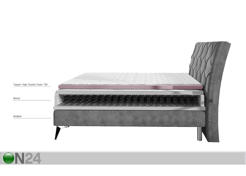 Континентальная кровать с ящиком 180x200 cm увеличить