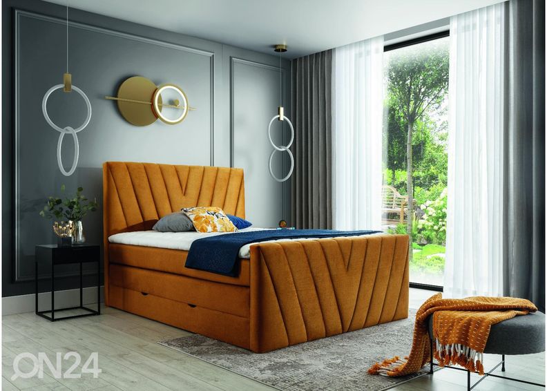 Континентальная кровать с ящиком 180x200 cm увеличить