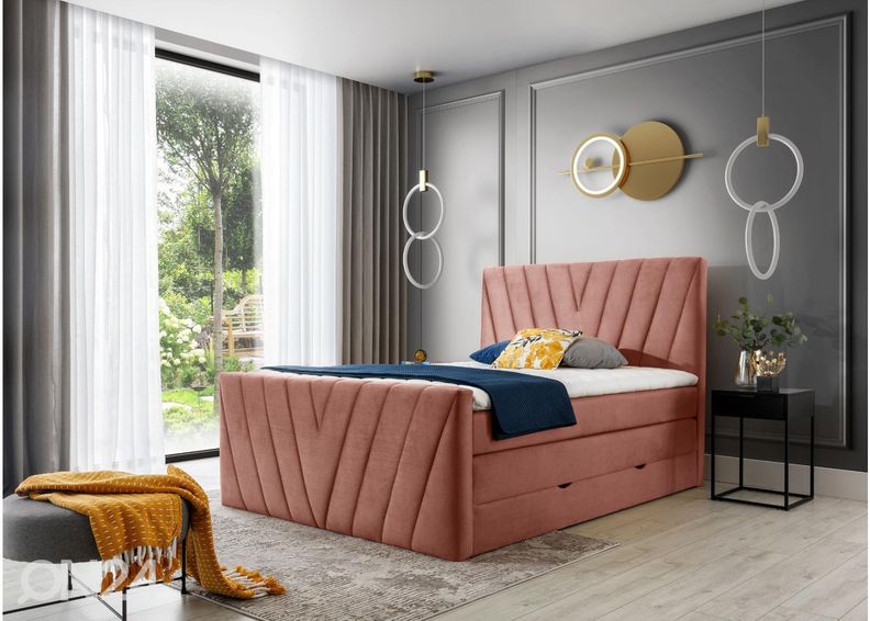 Континентальная кровать с ящиком 180x200 cm увеличить