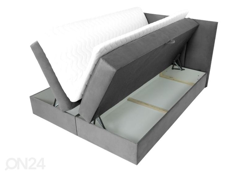 Континентальная кровать 160x200 cm, серый текстиль увеличить