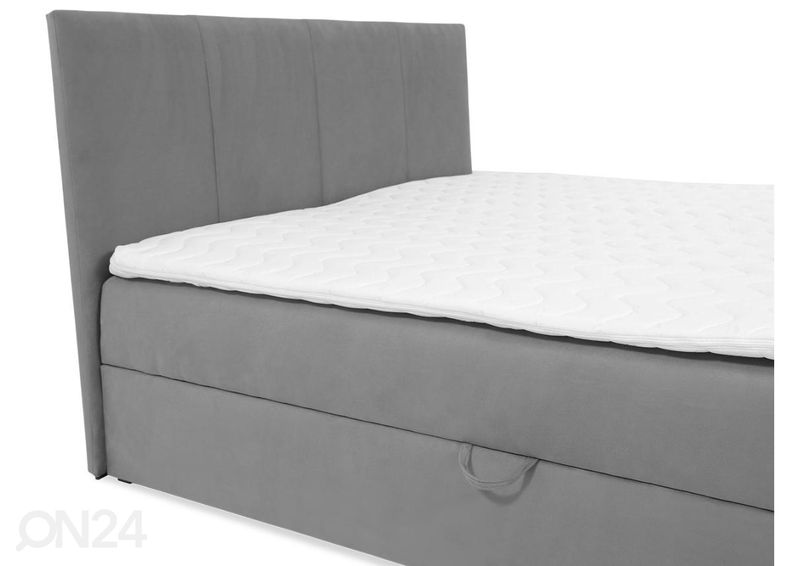 Континентальная кровать 160x200 cm, серый текстиль увеличить