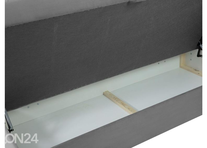 Континентальная кровать 160x200 cm, серый текстиль увеличить