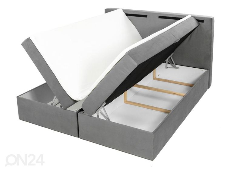 Континентальная кровать 180x200 cm, серый увеличить