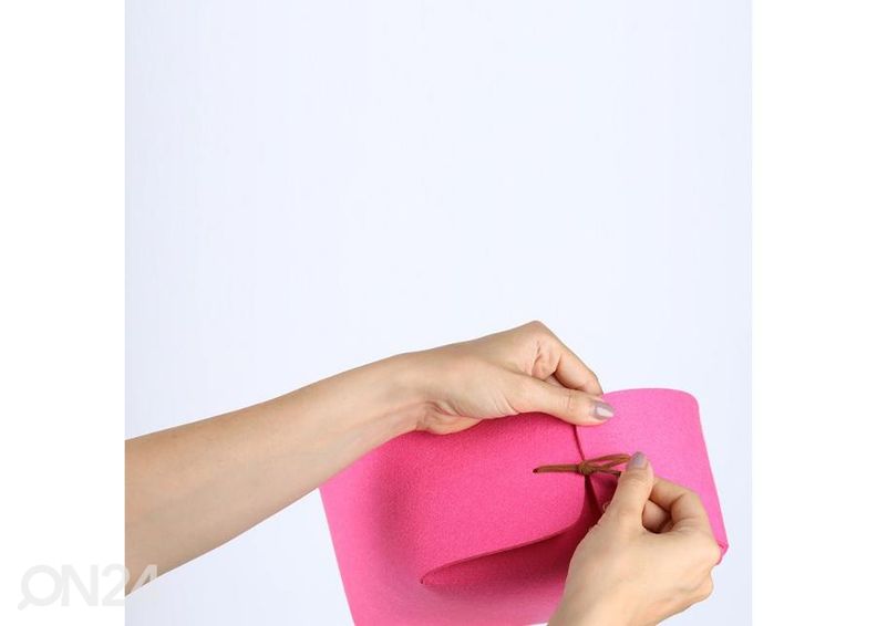 Корзина из войлока для хранения, розовая увеличить