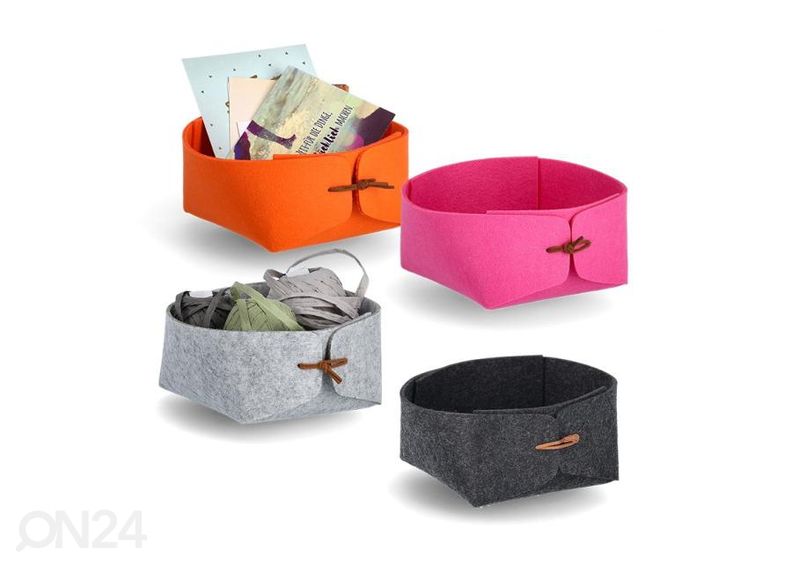 Корзина из войлока для хранения, розовая увеличить