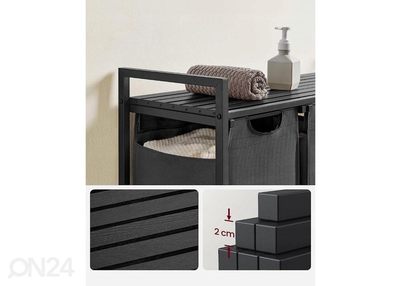 Корзины для белья с полкой 2 шт увеличить